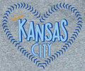 KC Baseball Laces Heart