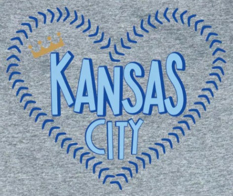 KC Baseball Laces Heart