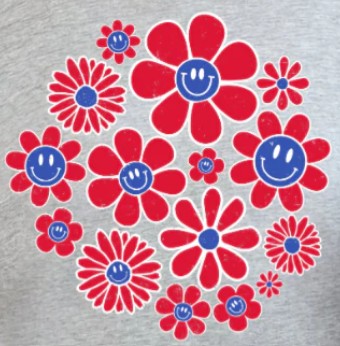 Patriotic Happy Flowers